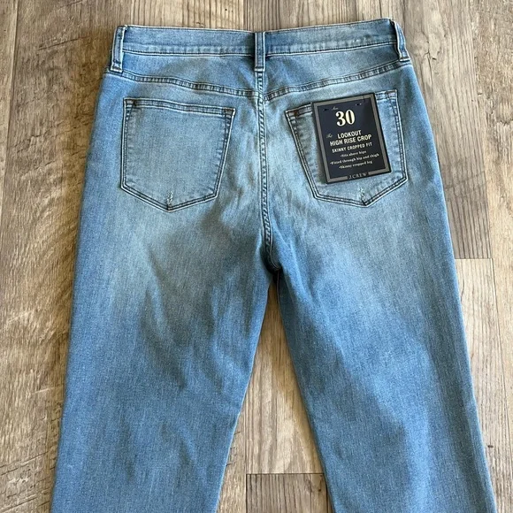 NWT J. Crew Lookout High Rise Crop Jeans. - Picture 5 of 9